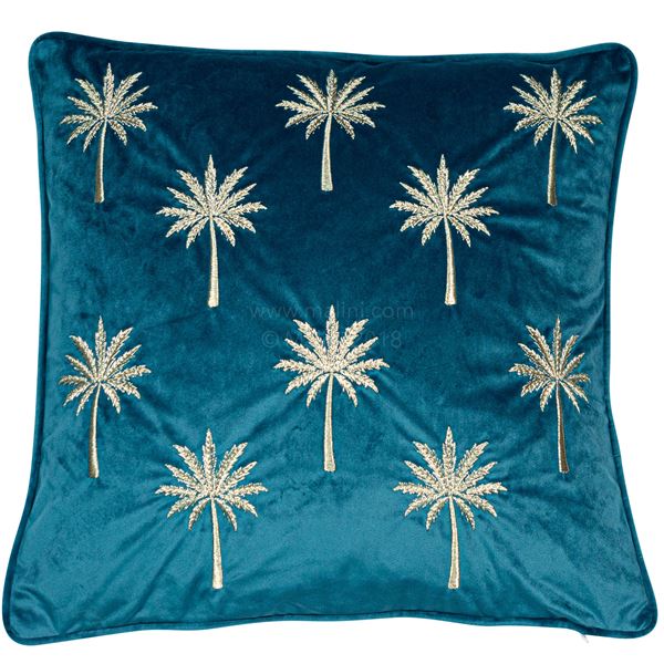 Palms Teal cushion