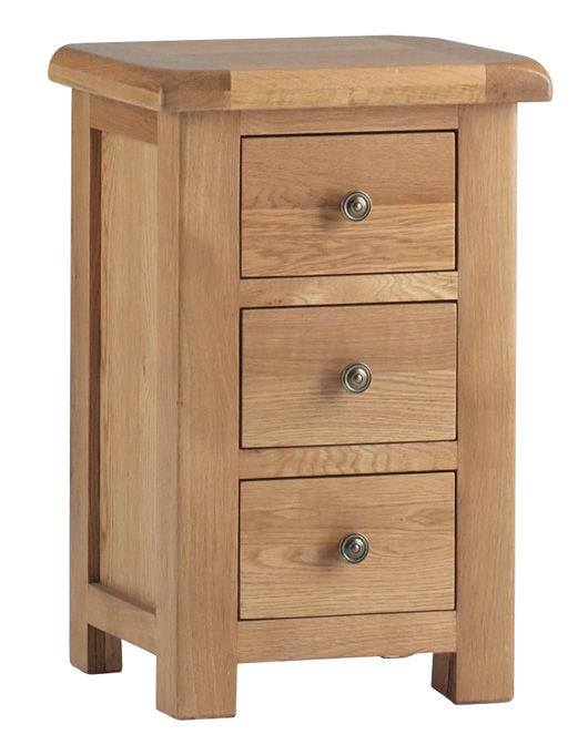 Peru 3 Drawer Bedside Table - Click Image to Close